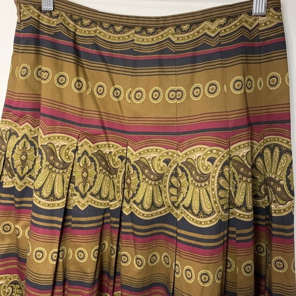 Harolds Womens Skirt Size 6 Knee Length Fit and Flare Colorful Lined Boho - Picture 5 of 11